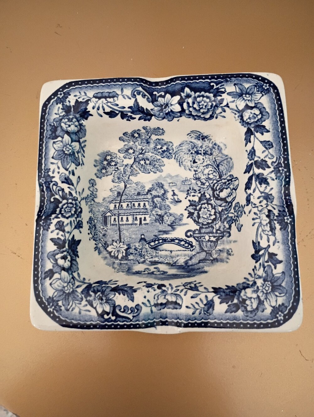 Vintage Clarice Cliff Royal Staffordshire Blue "Tonquin" Ashtray/Trinket Dish